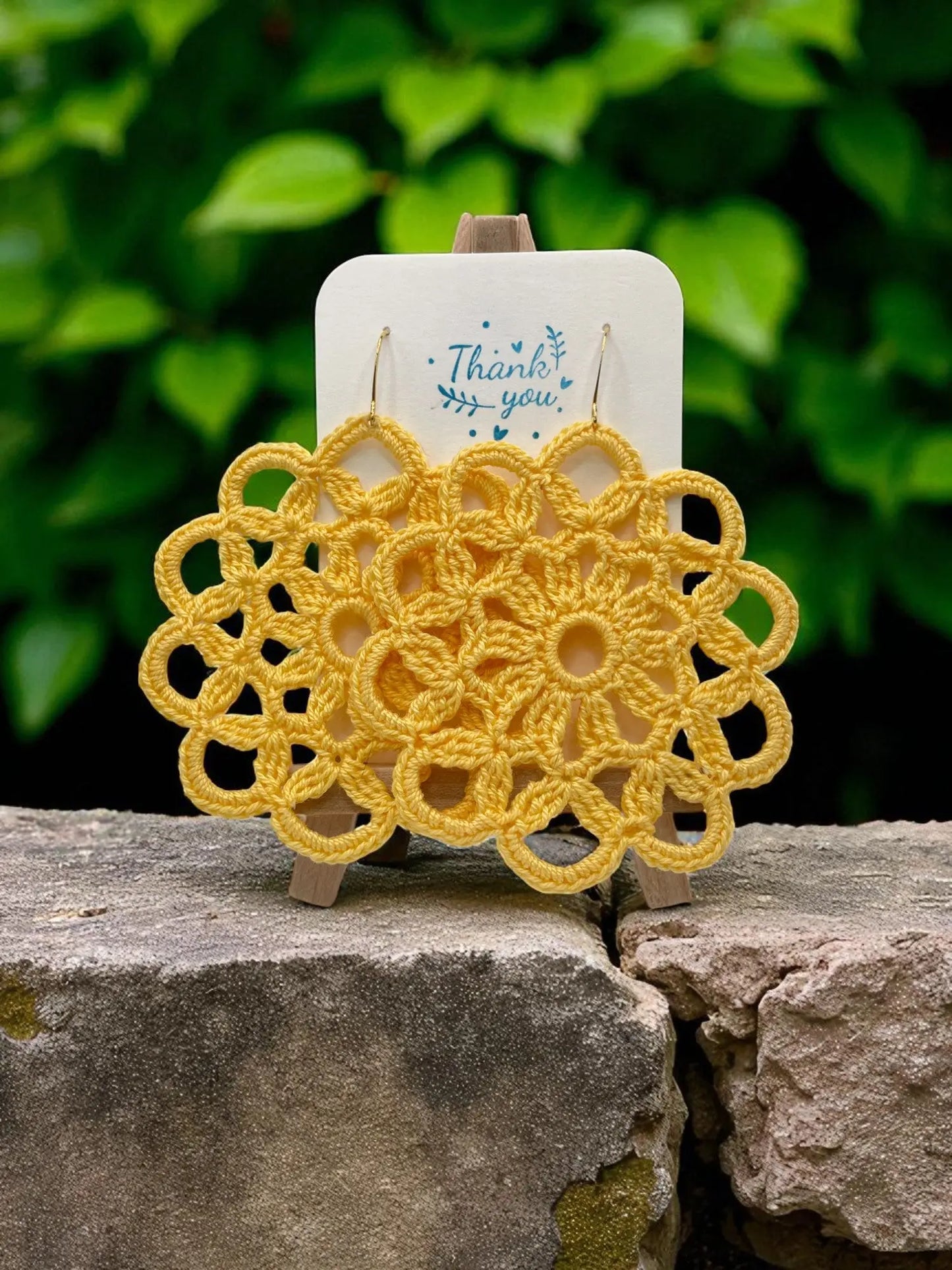 Intricate circle in yellow (extra large) Tangles & Twine