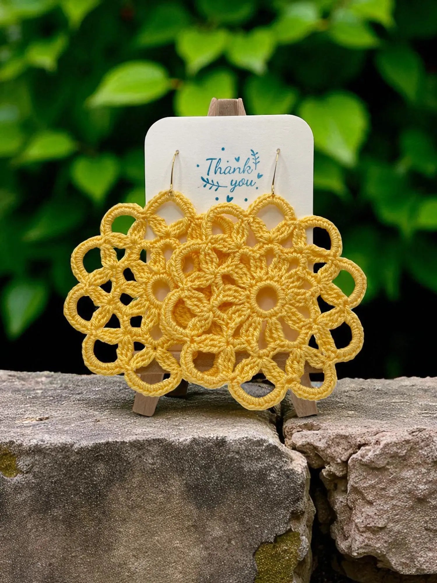 Intricate circle in yellow (extra large) Tangles & Twine