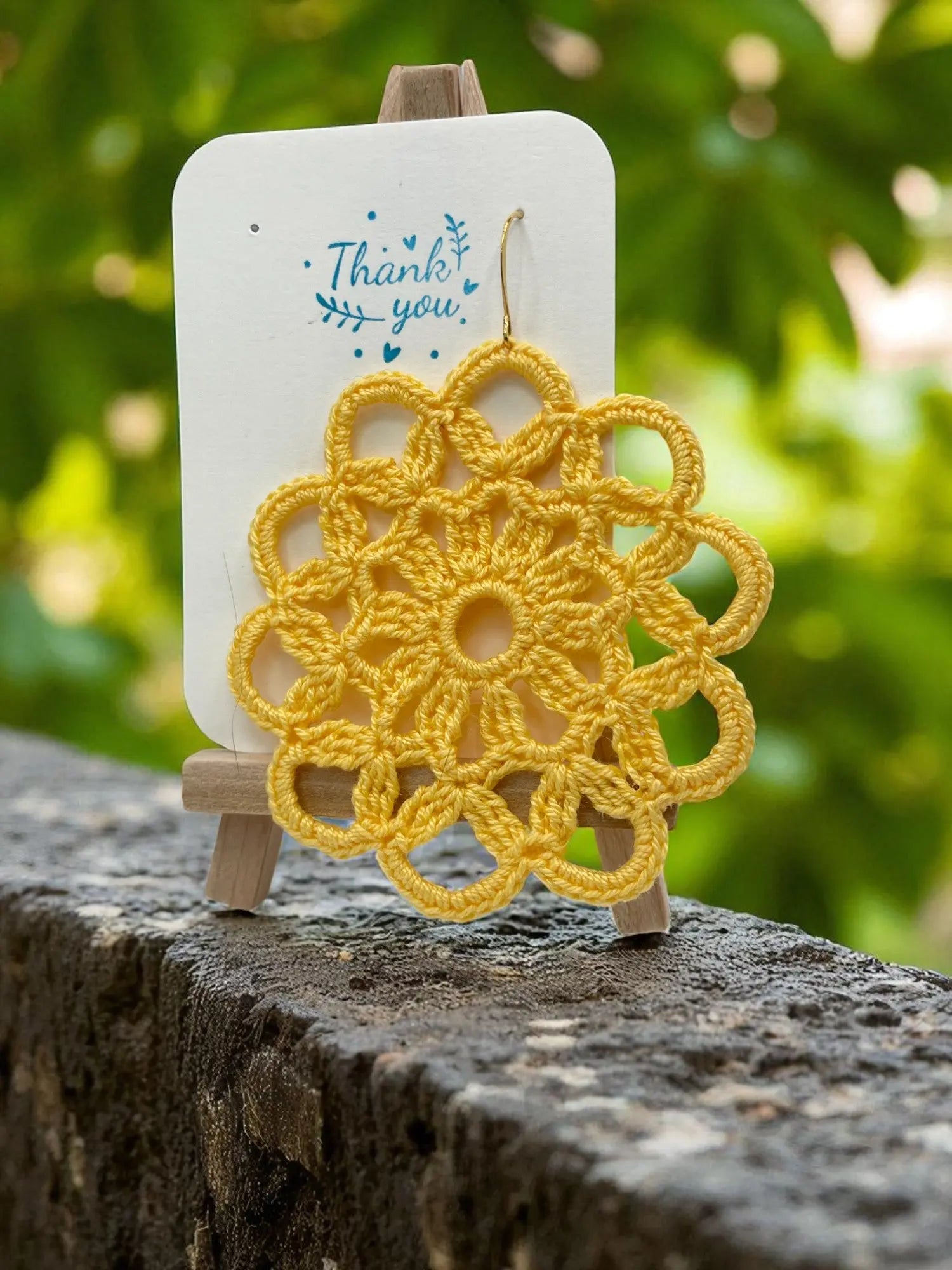 Intricate circle in yellow (extra large) Tangles & Twine