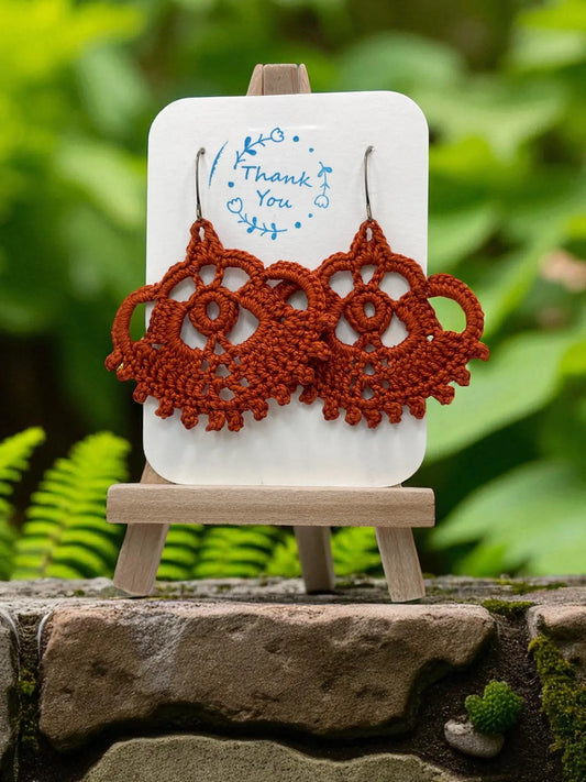 The Crown in burnt orange Tangles & Twine