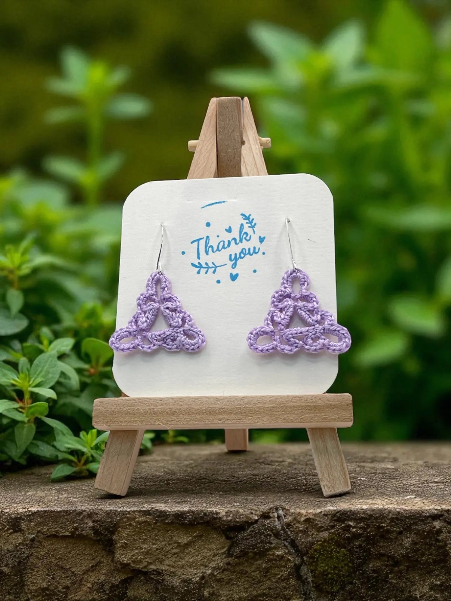 Celtic Triangle in light purple Tangles & Twine