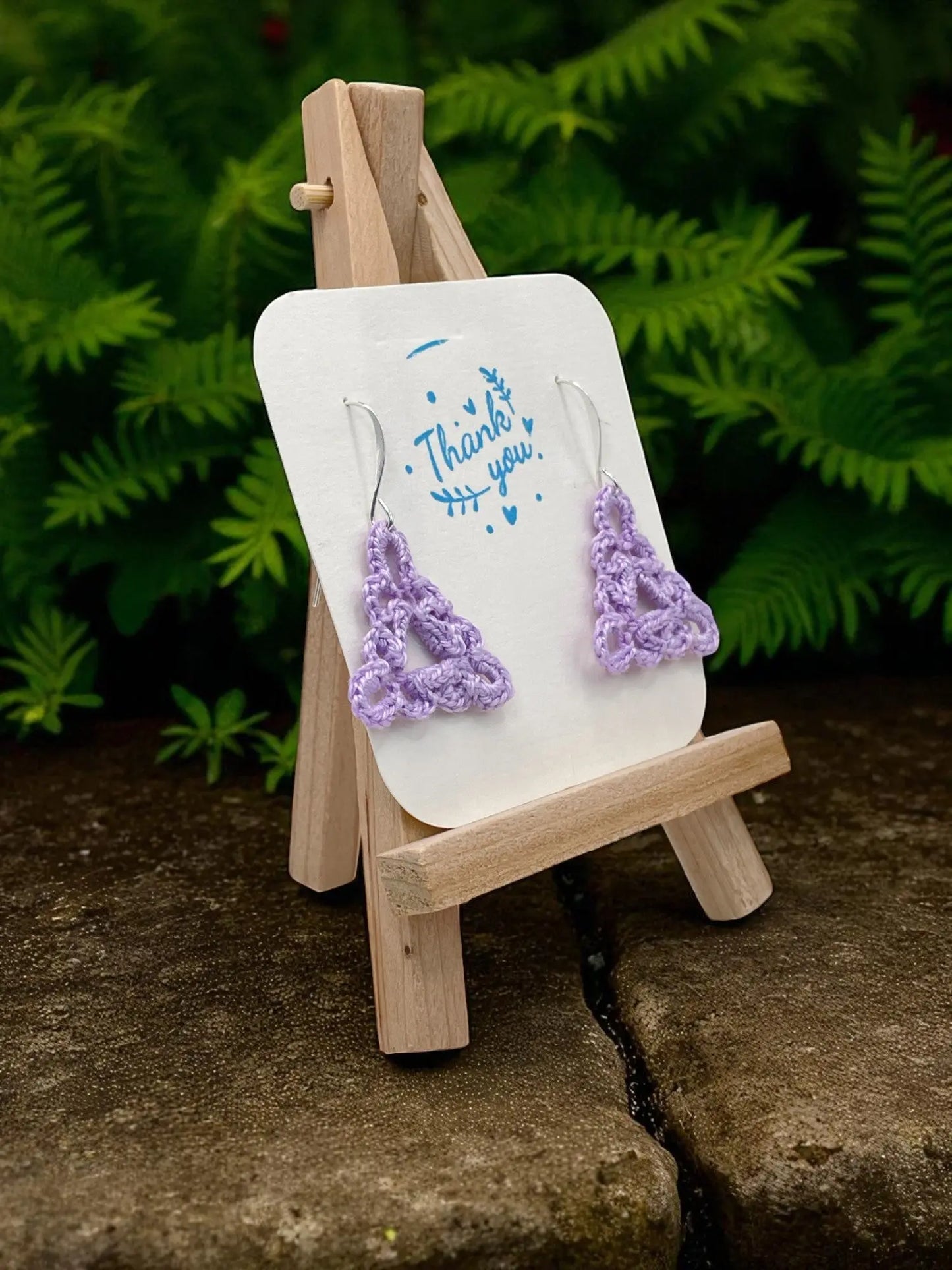 Celtic Triangle in light purple Tangles & Twine