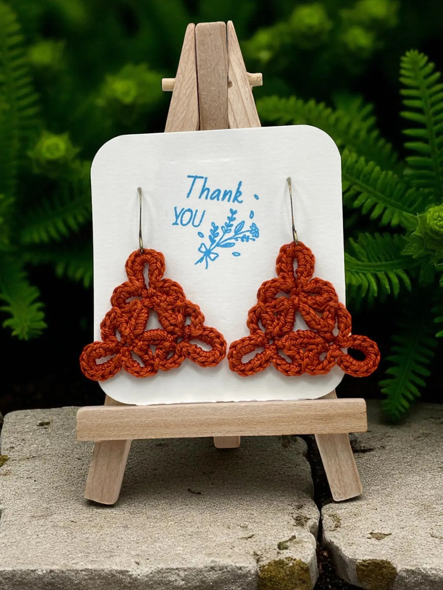 Celtic Triangle in burnt orange Tangles & Twine