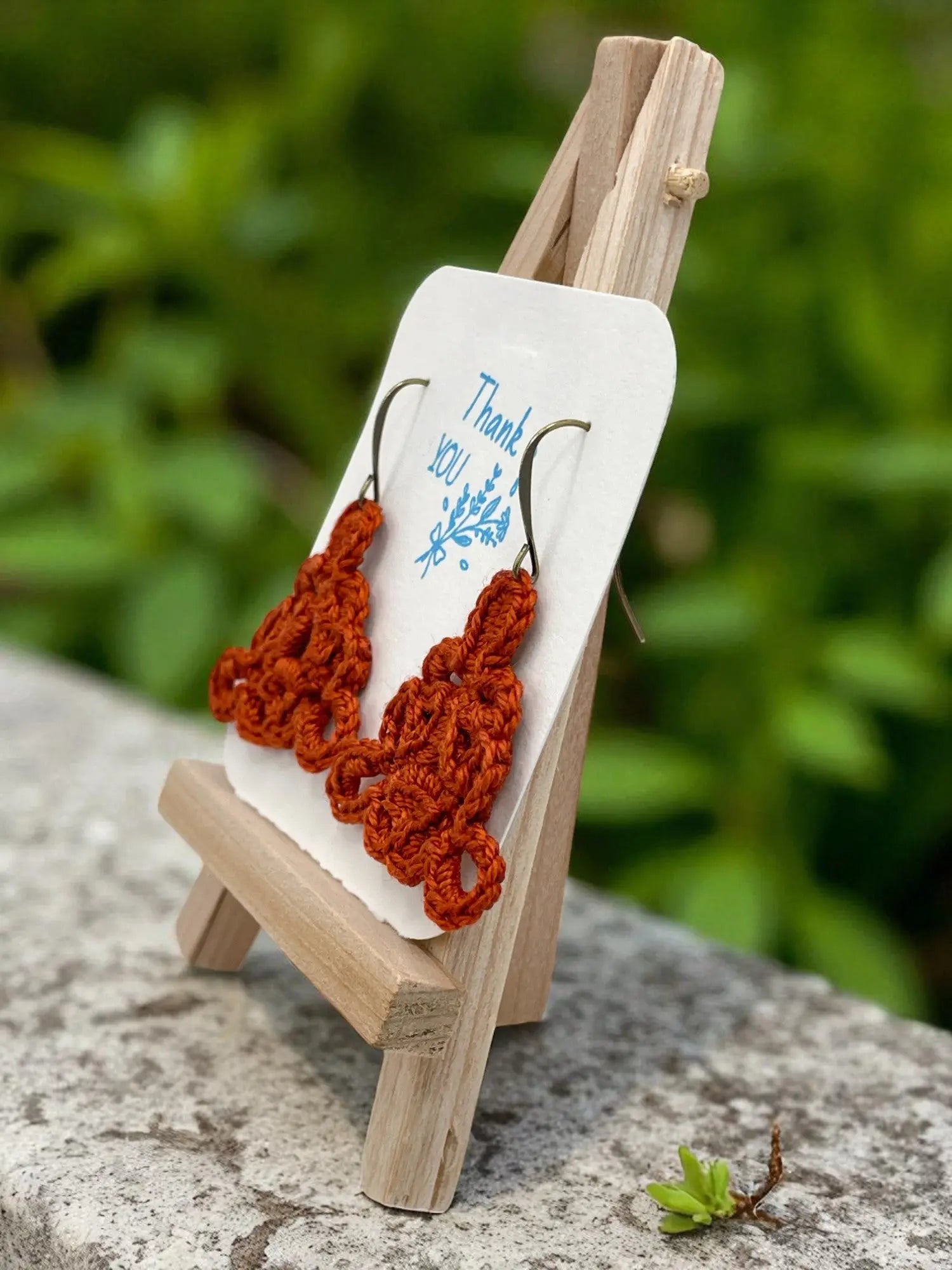 Celtic Triangle in burnt orange Tangles & Twine