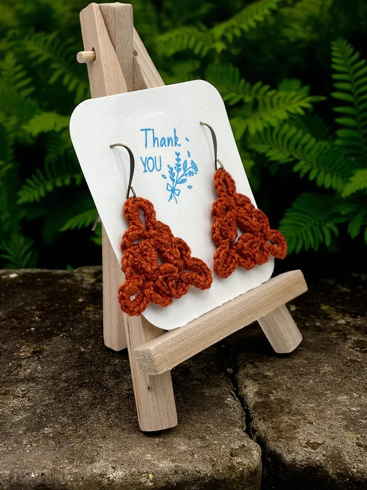 Celtic Triangle in burnt orange Tangles & Twine