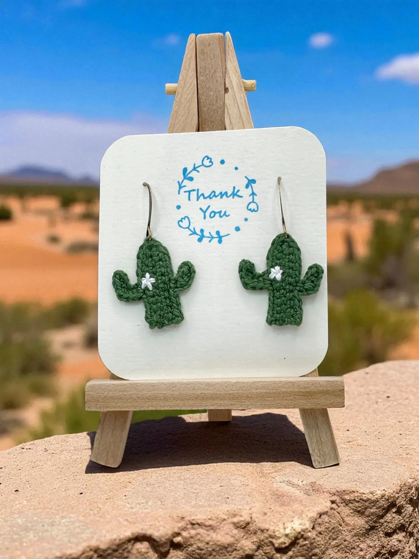 Cactus earrings (small) Tangles & Twine