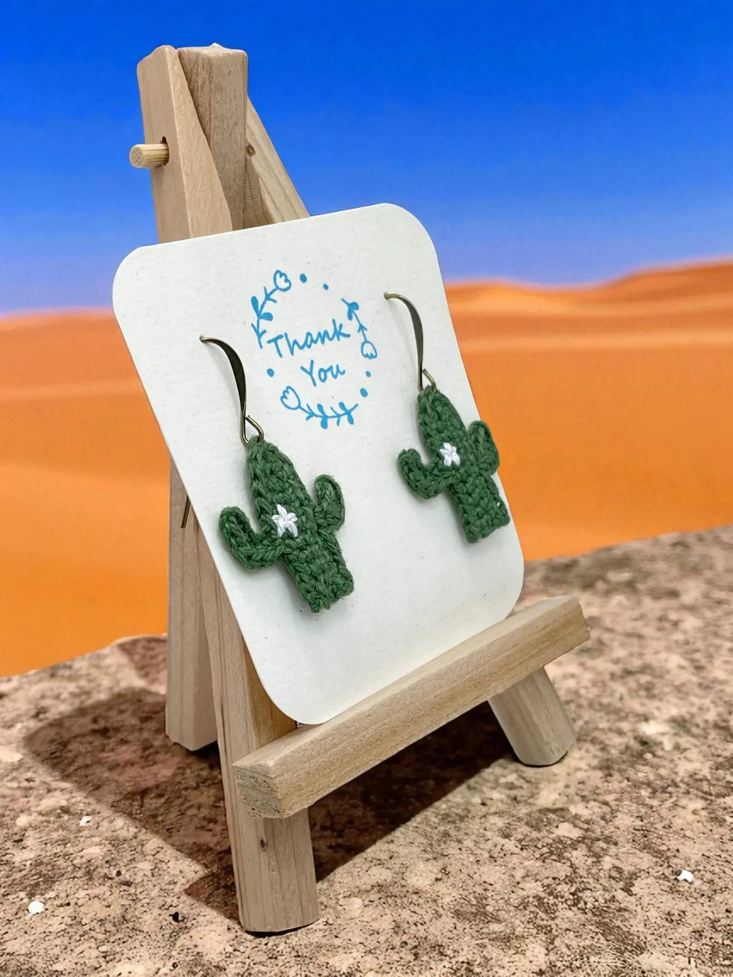 Cactus earrings (small) Tangles & Twine