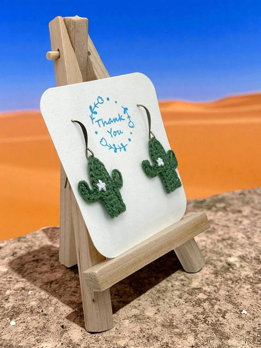 Cactus earrings (small) Tangles & Twine