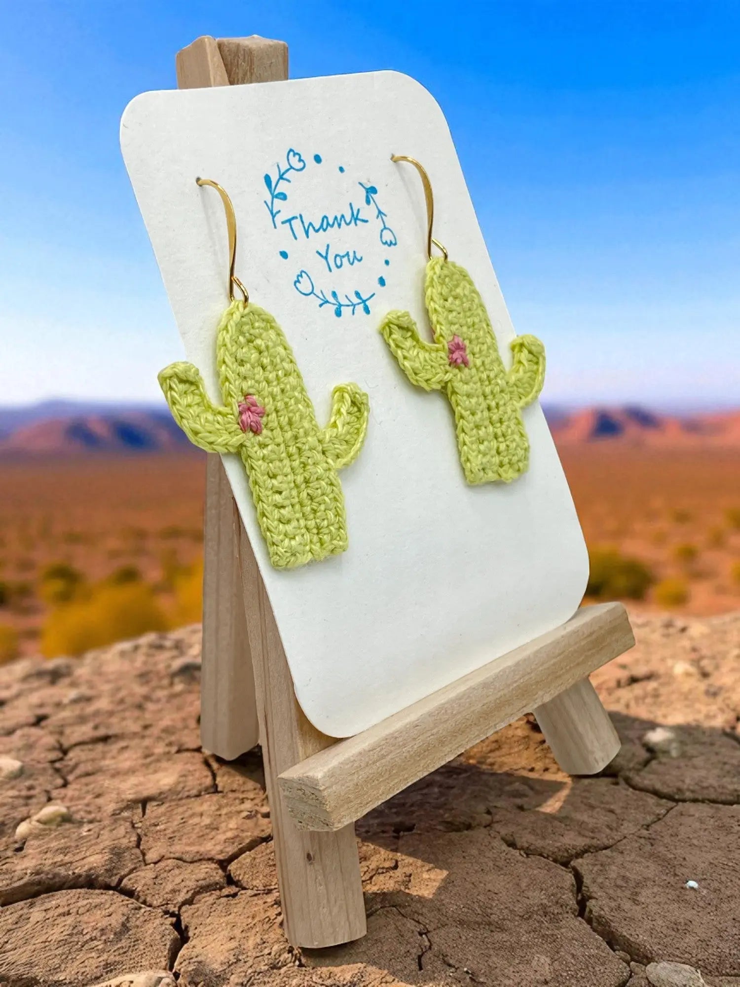 Cactus earrings (#9) Tangles & Twine