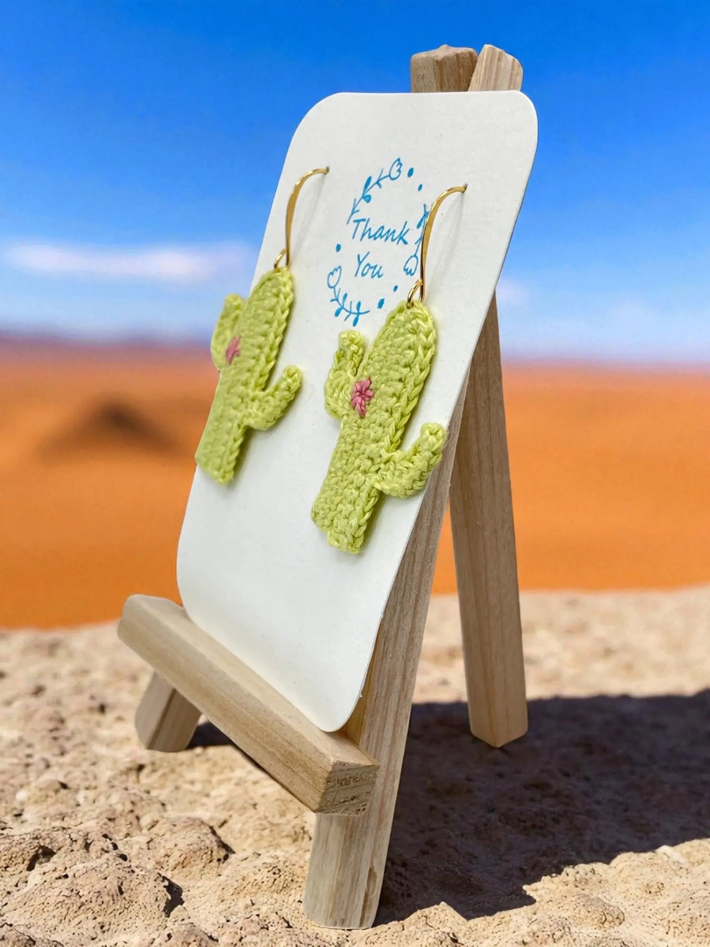 Cactus earrings (#9) Tangles & Twine