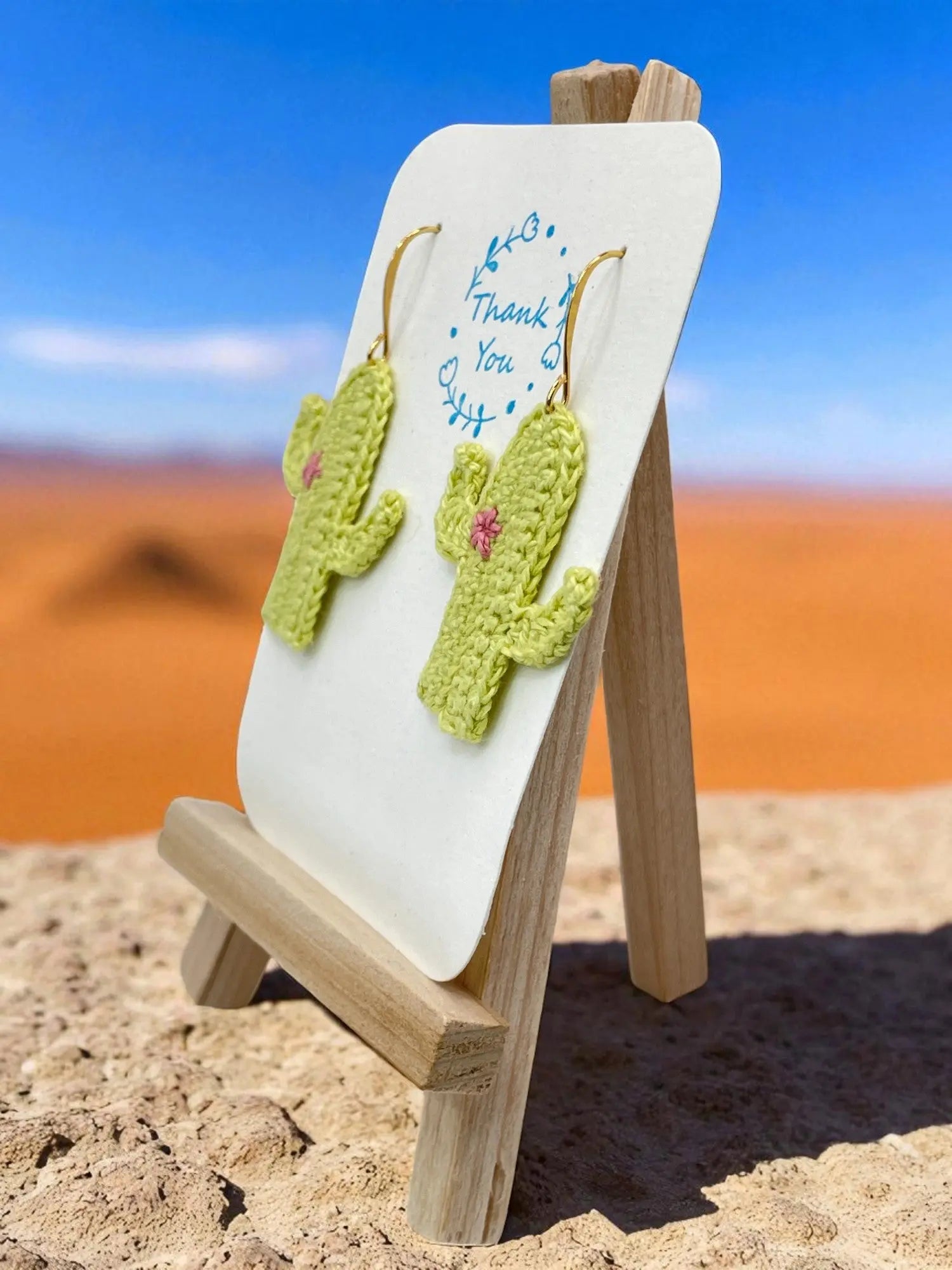 Cactus earrings (#9) Tangles & Twine