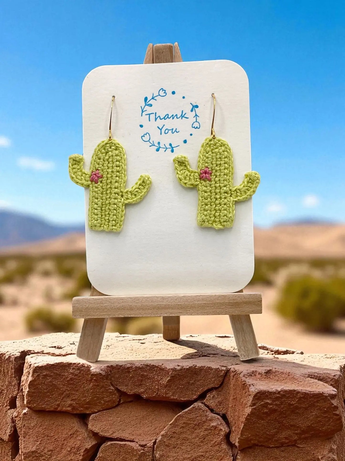 Cactus earrings (#9) Tangles & Twine