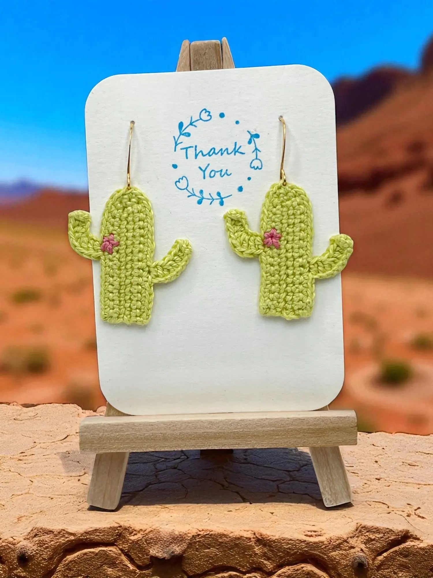 Cactus earrings (#9) Tangles & Twine