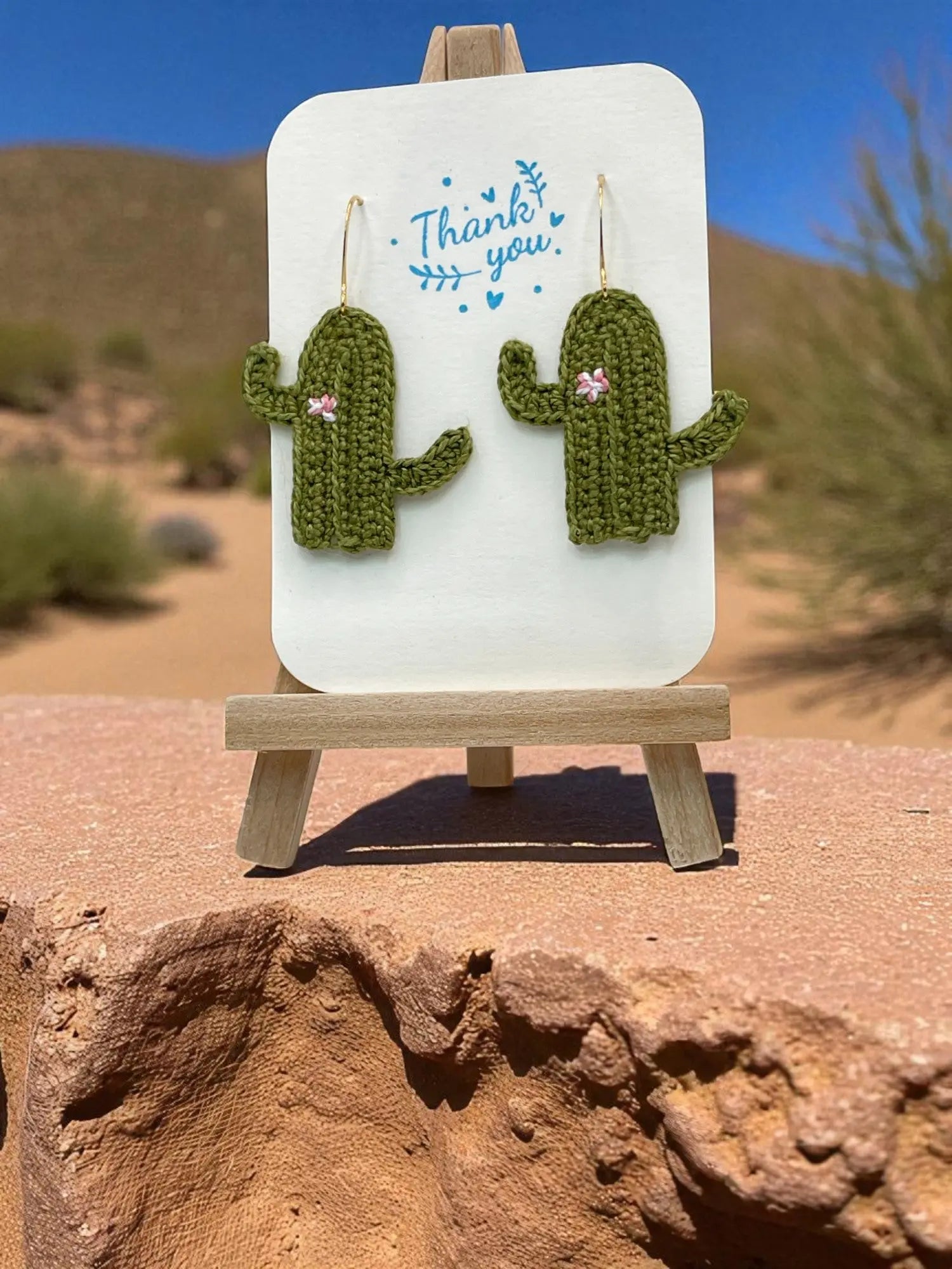Cactus earrings (#10) Tangles & Twine