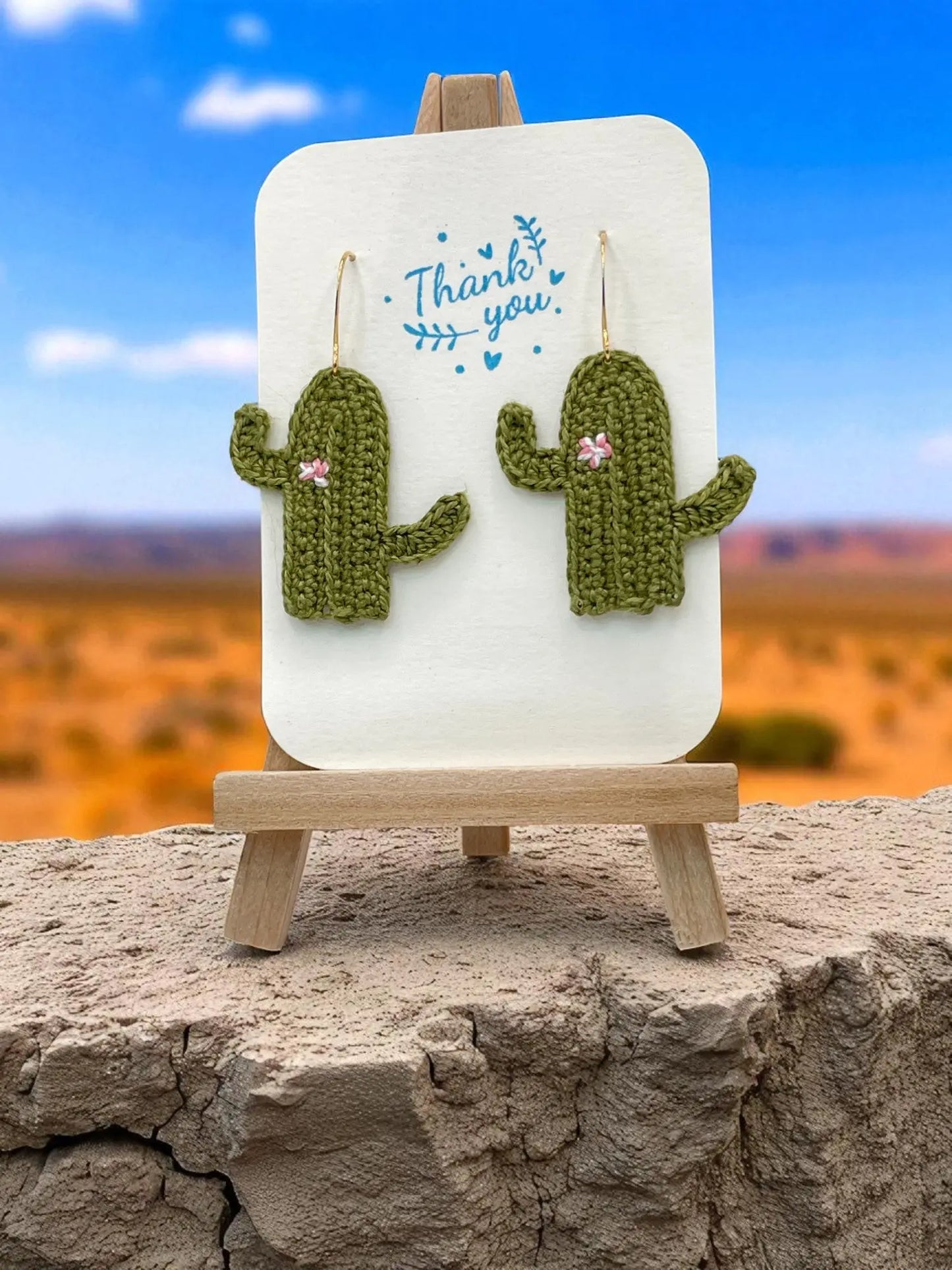 Cactus earrings (#10) Tangles & Twine