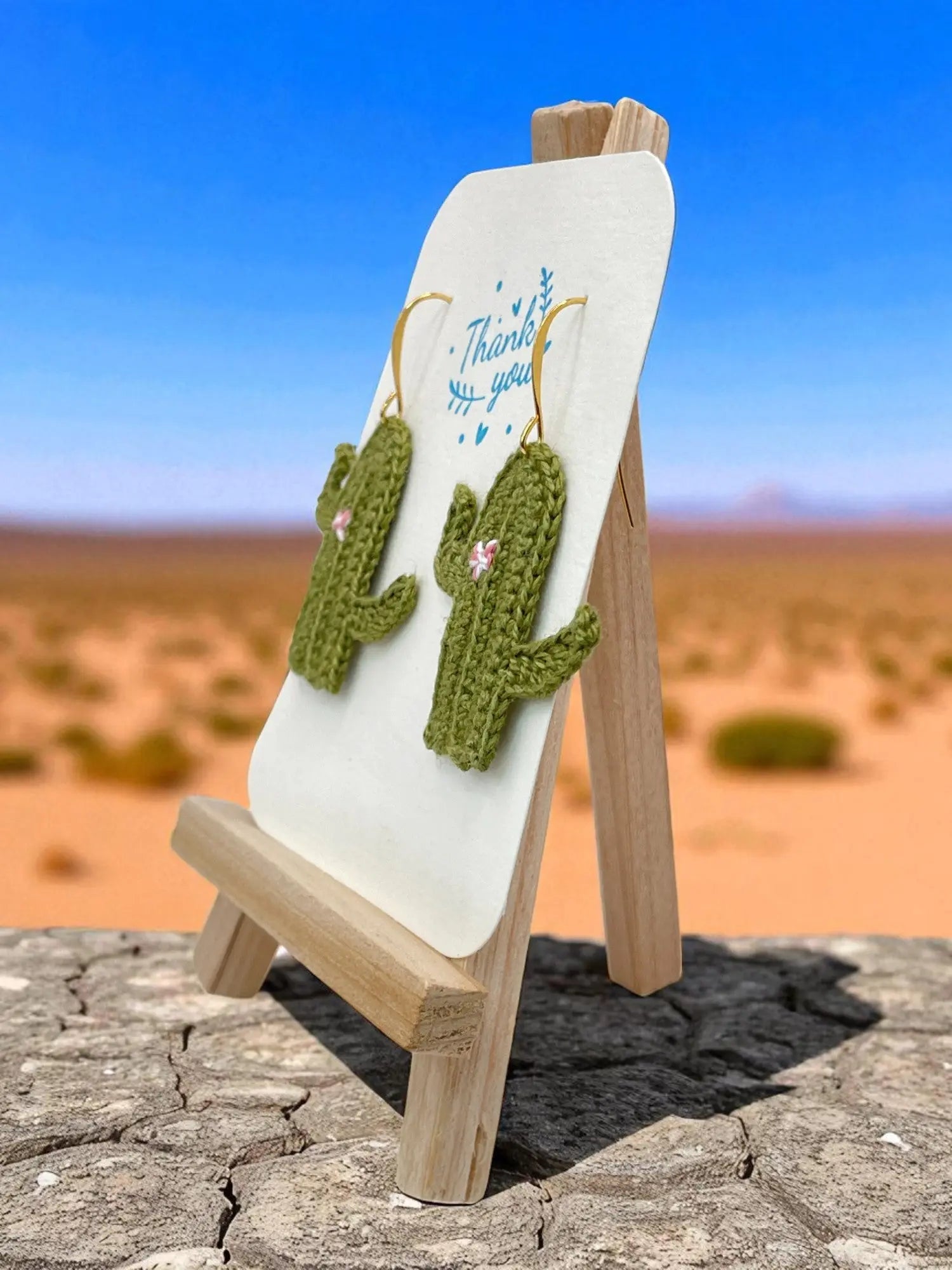 Cactus earrings (#10) Tangles & Twine