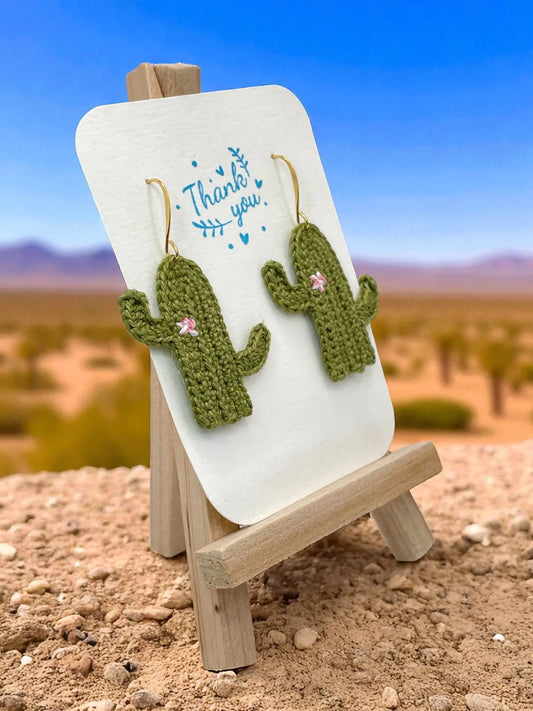 Cactus earrings (#10) Tangles & Twine