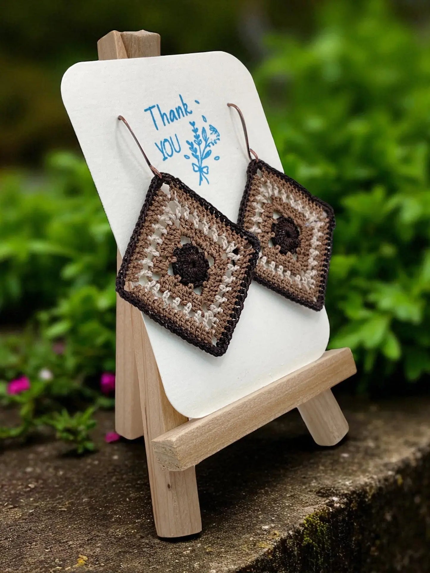 Intricate Square in shades of chocolate Tangles & Twine