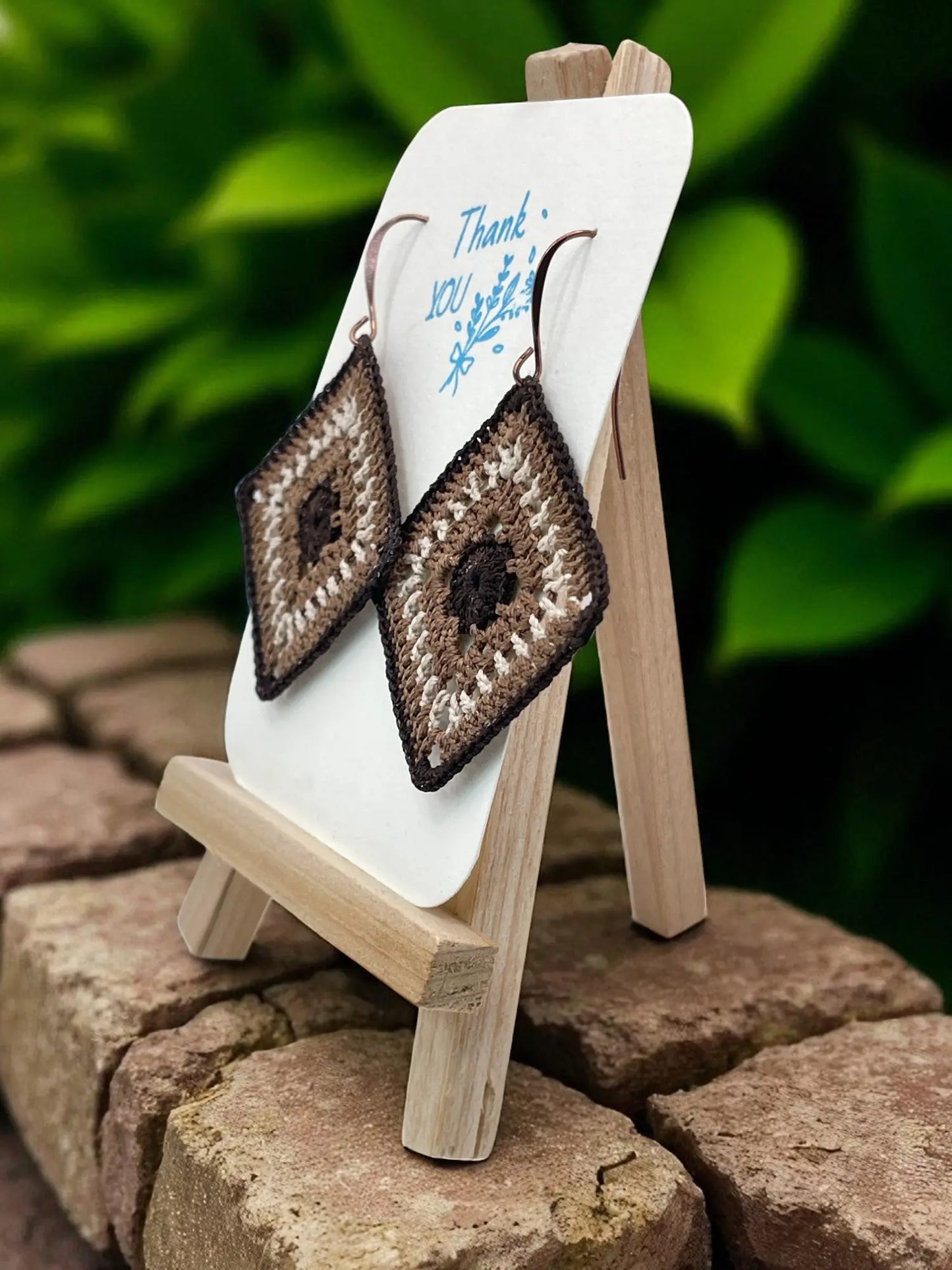 Intricate Square in shades of chocolate Tangles & Twine