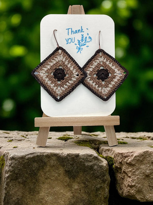 Intricate Square in shades of chocolate Tangles & Twine