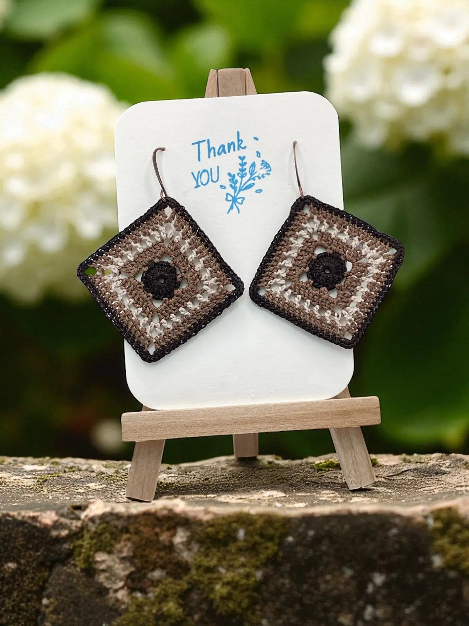 Intricate Square in shades of chocolate Tangles & Twine