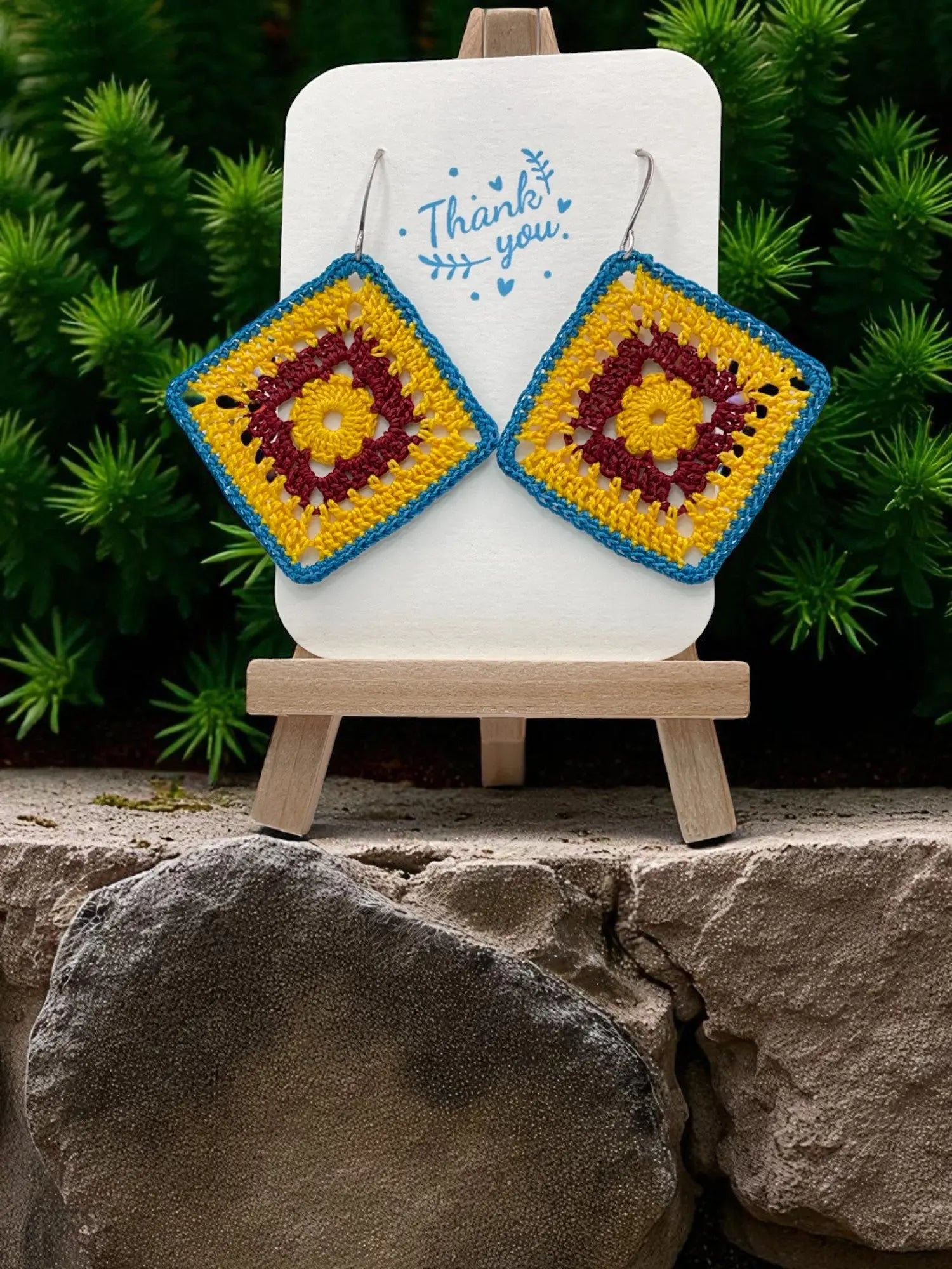 Intricate Square in vibrant hues Tangles & Twine