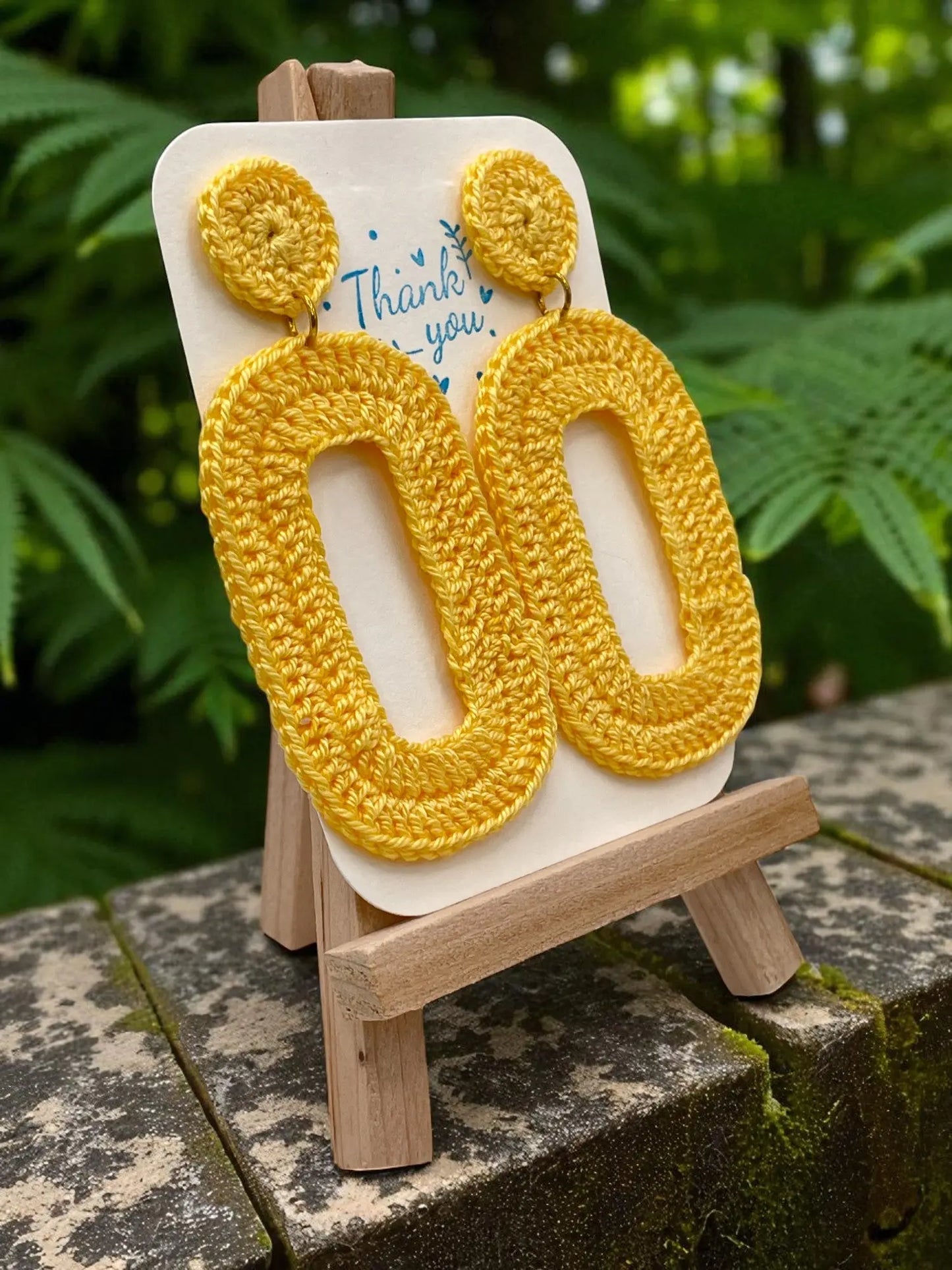 Geometric Dangles in yellow Tangles & Twine