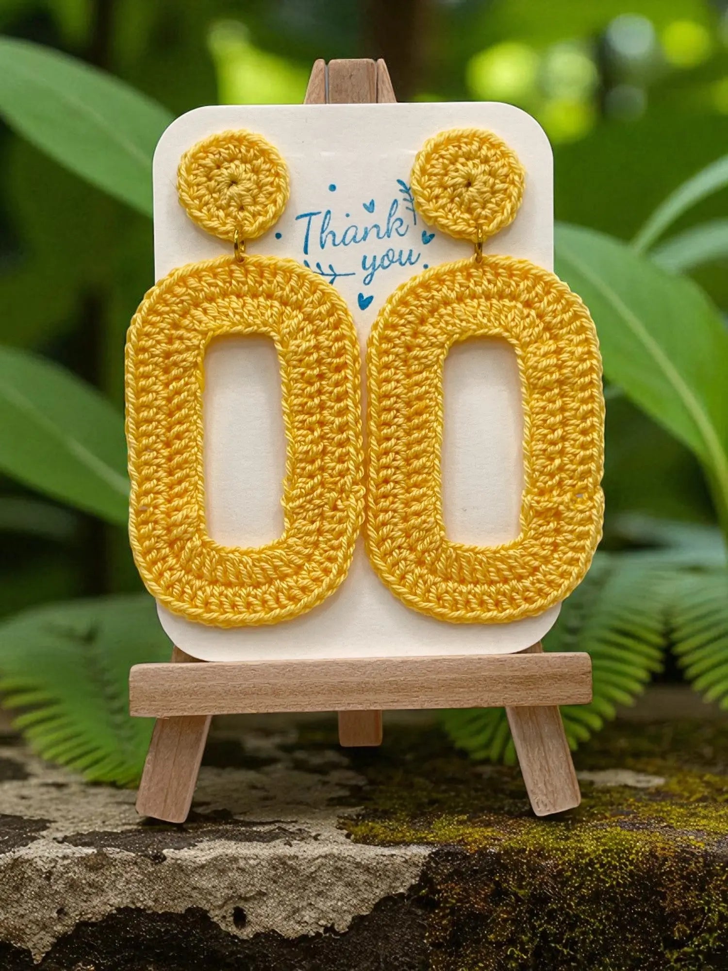 Geometric Dangles in yellow Tangles & Twine