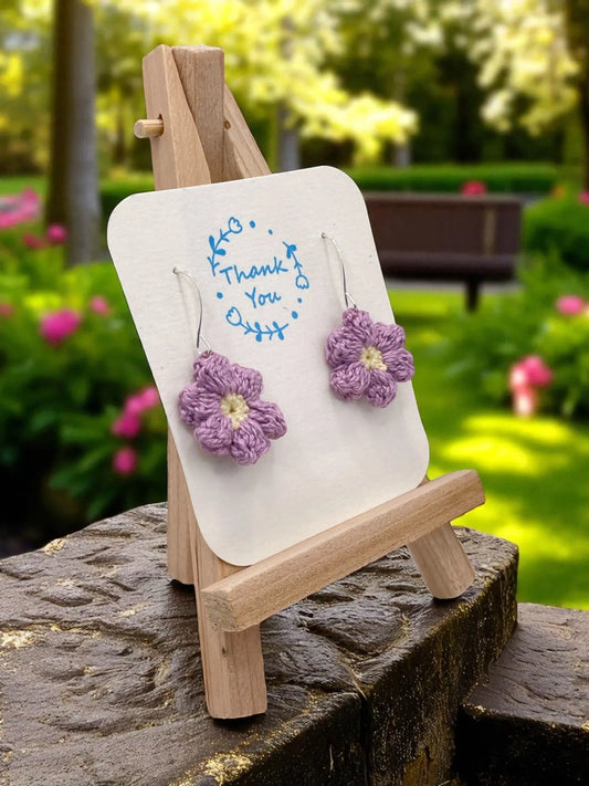 Dangly Puff Flower light purple Tangles & Twine