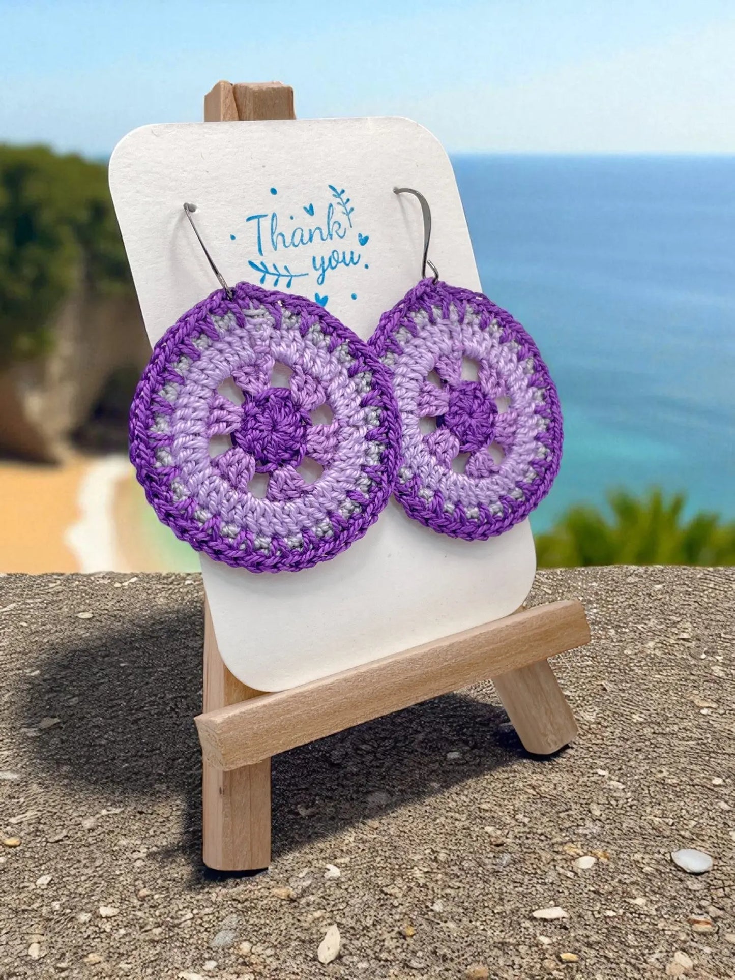 Intricate Discs in shades of purple Tangles & Twine