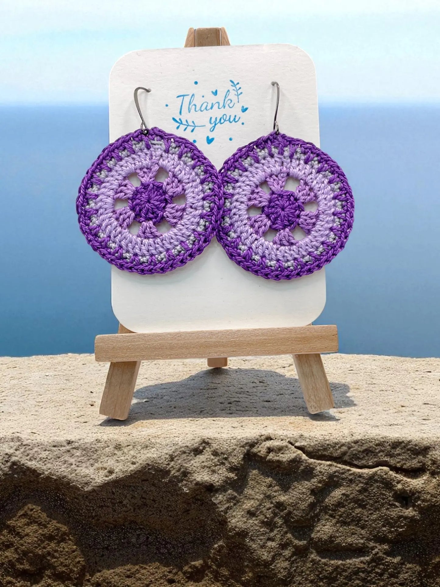 Intricate Discs in shades of purple Tangles & Twine