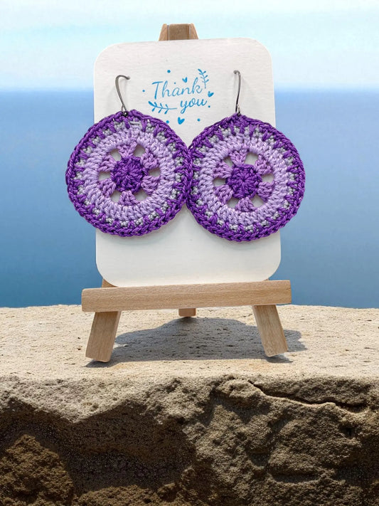 Intricate Discs in shades of purple Tangles & Twine