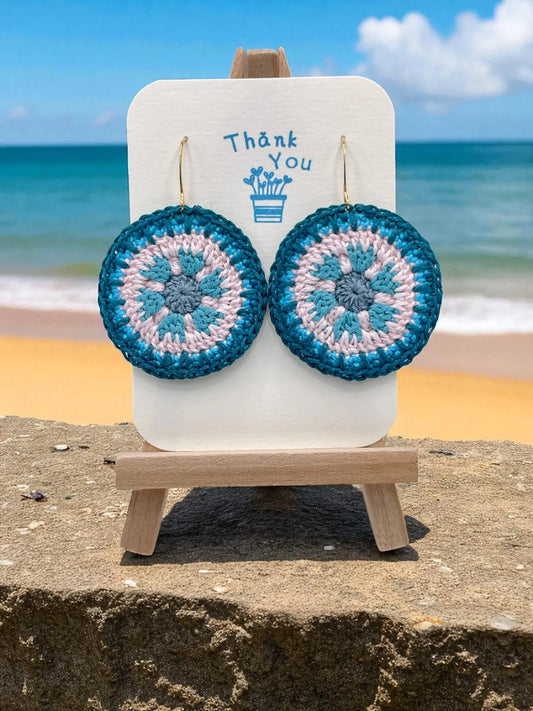Intricate Discs in colors of the beach Tangles & Twine