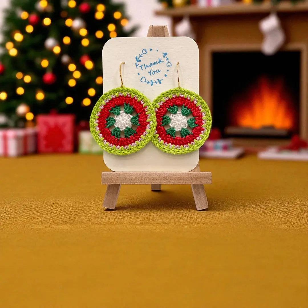 Intricate Discs in Christmas colors Tangles & Twine