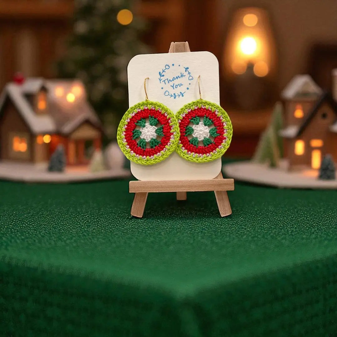 Intricate Discs in Christmas colors Tangles & Twine