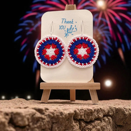 4th of July Intricate Discs (#1) - Tangles & Twine