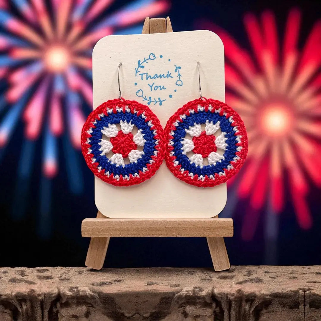 4th of July Intricate Discs (#2) - Tangles & Twine