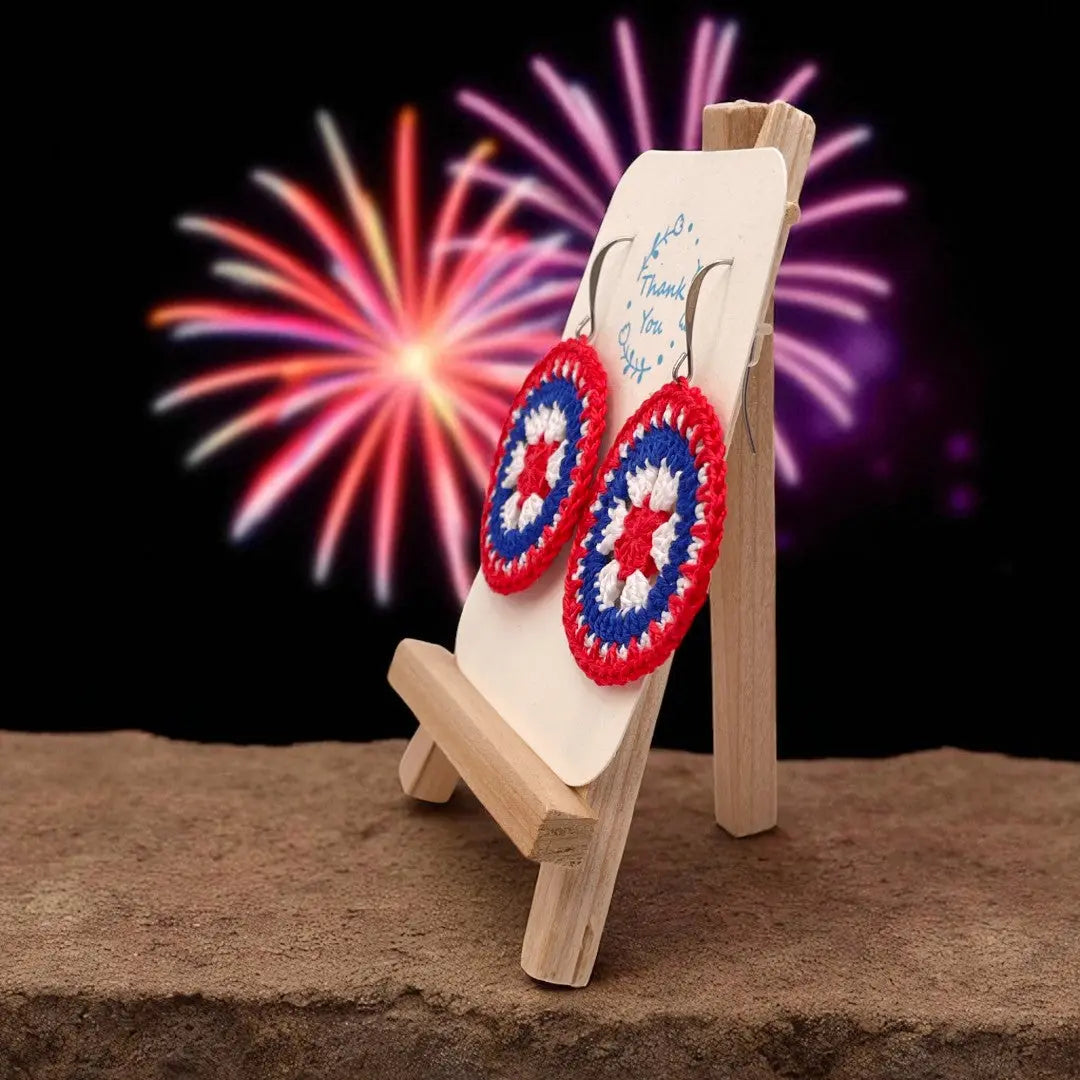 4th of July Intricate Discs (#2) - Tangles & Twine