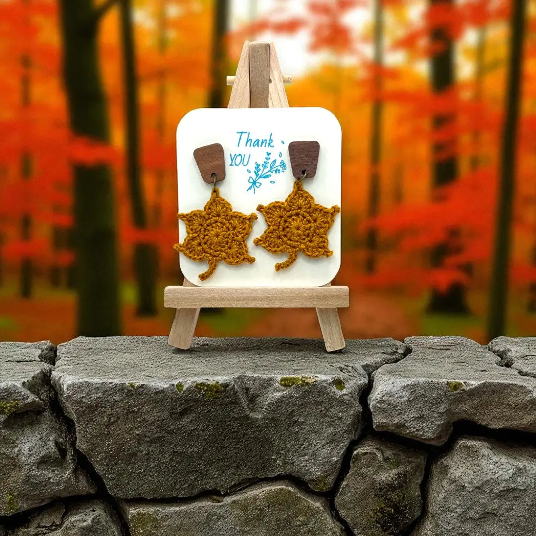 Maple Leaf in sandstone (#7) Tangles & Twine