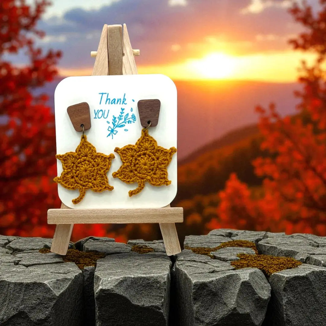 Maple Leaf in sandstone (#7) Tangles & Twine