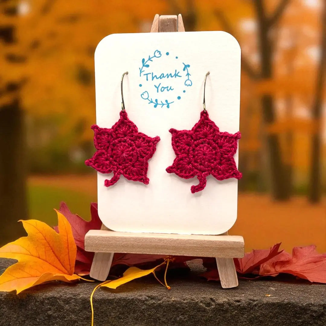 Maple Leaf in currant (#10) Tangles & Twine