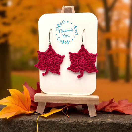 Maple Leaf in currant (#10) Tangles & Twine