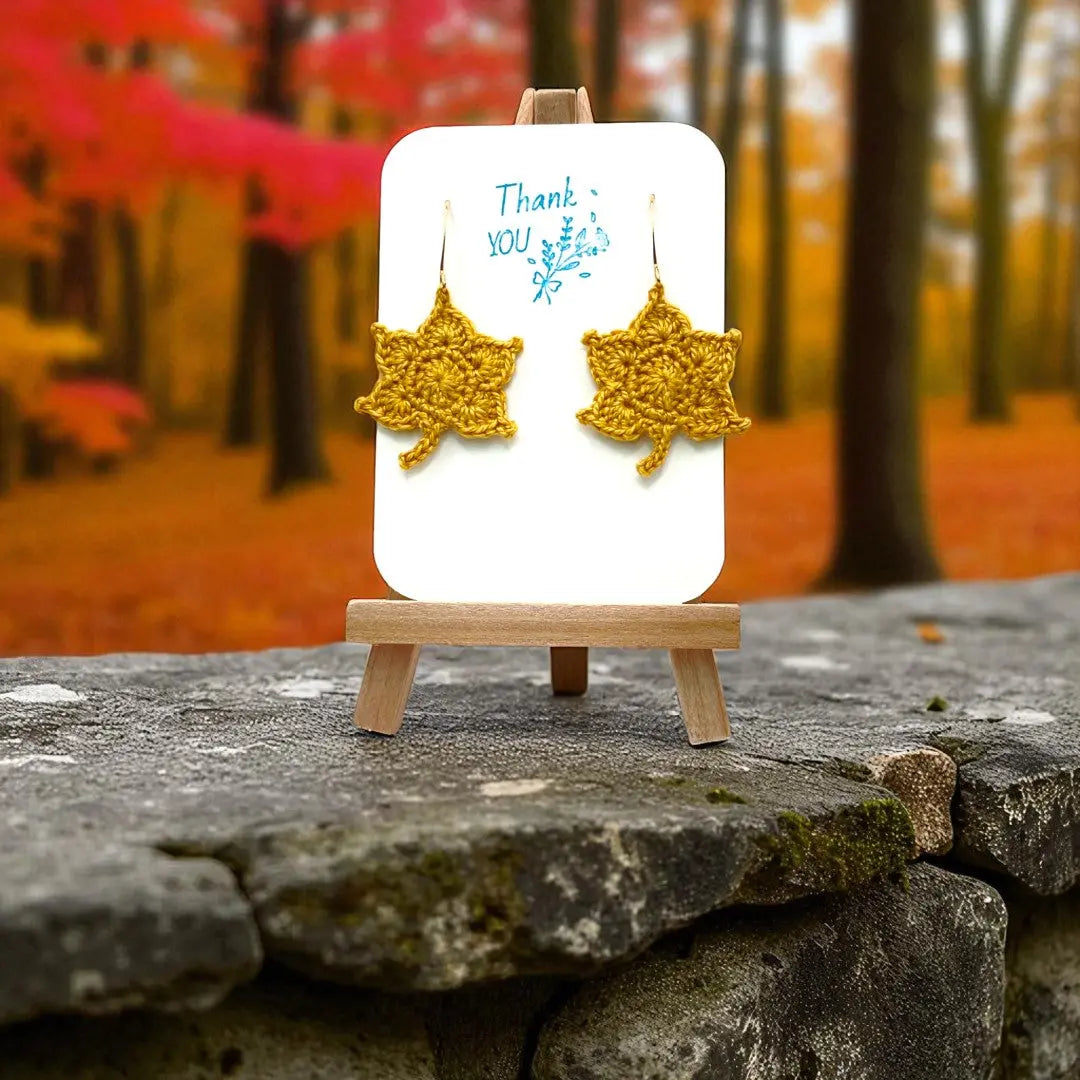 Maple Leaf in marigold (#8) Tangles & Twine