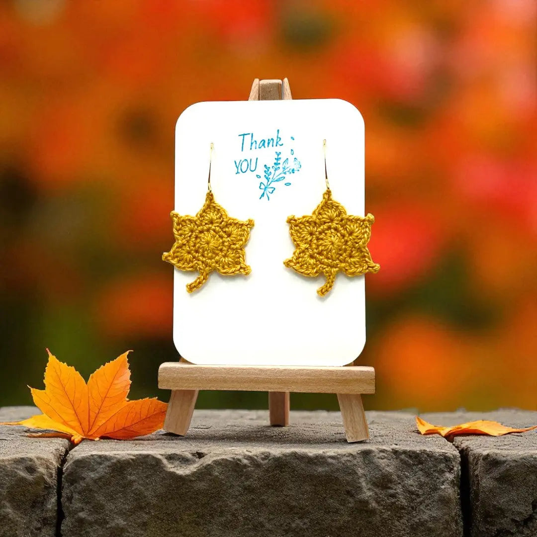 Maple Leaf in marigold (#8) Tangles & Twine