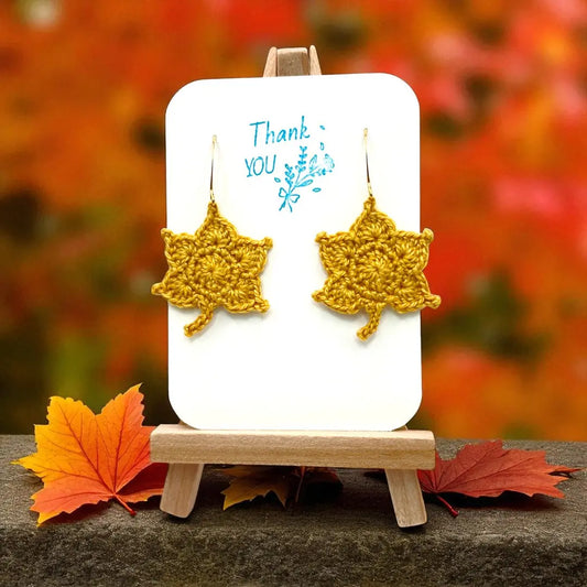 Maple Leaf in marigold (#8) Tangles & Twine