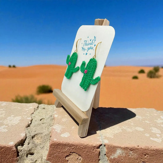 Cactus earrings (#1) Tangles & Twine