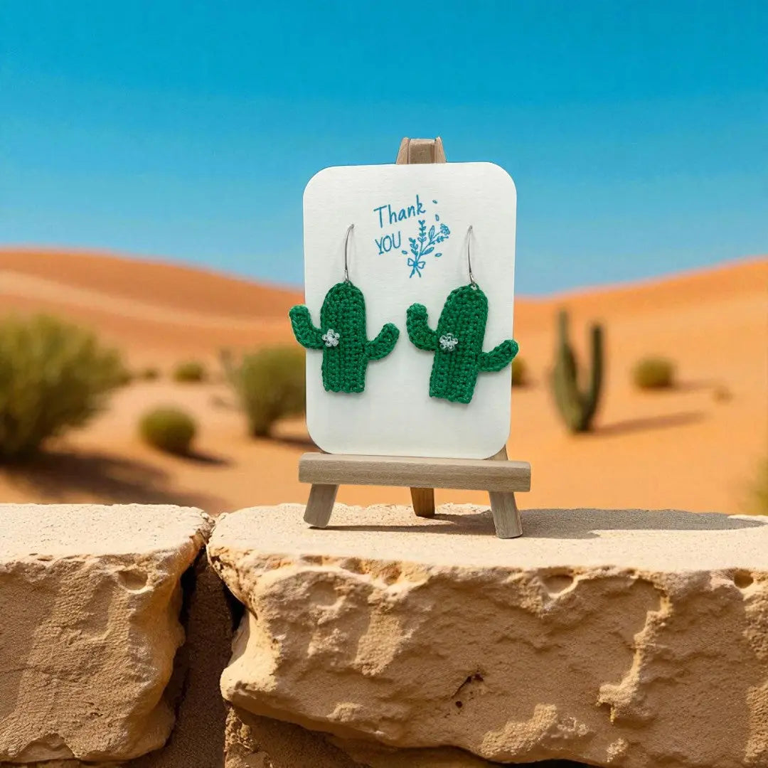 Cactus earrings in (#2) Tangles & Twine