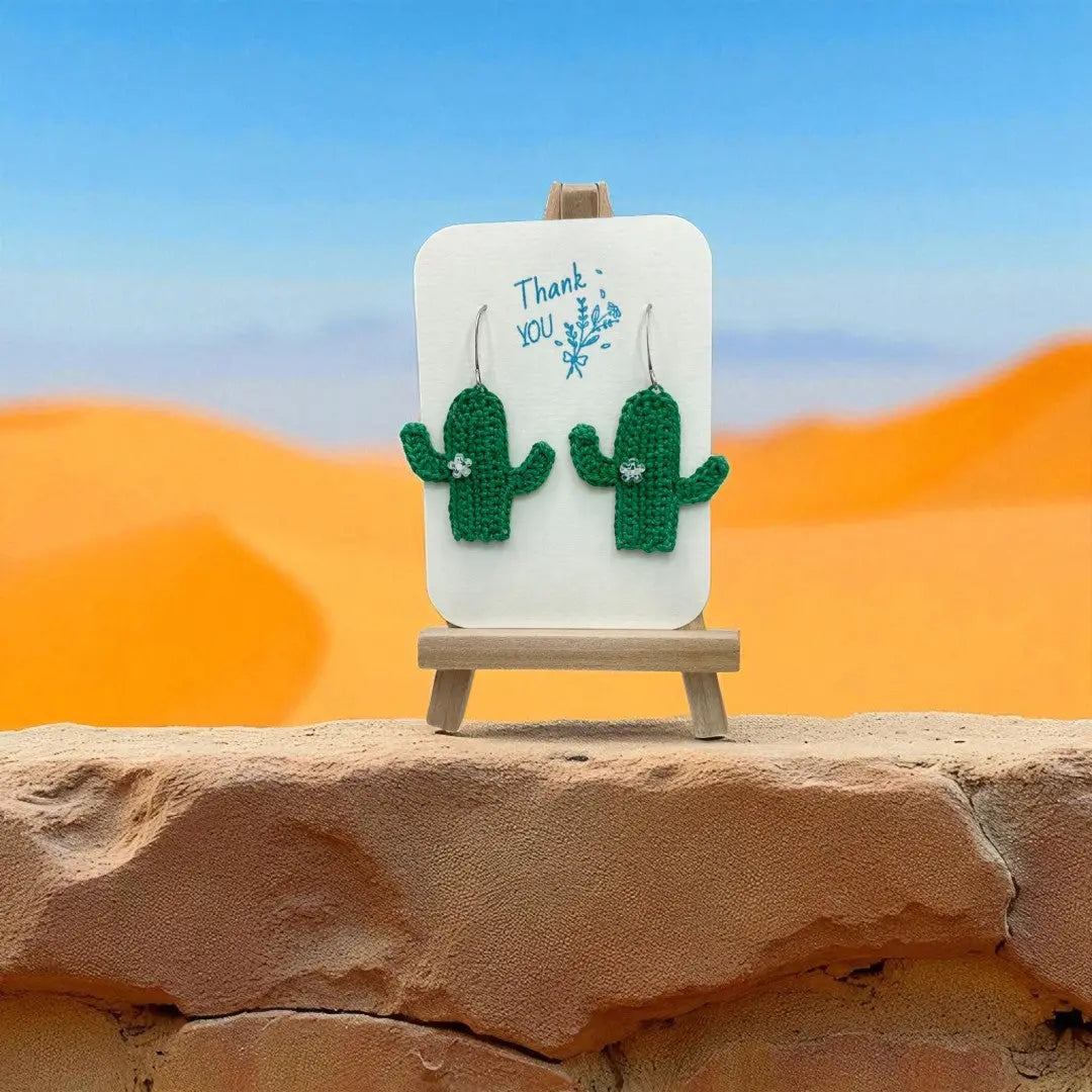 Cactus earrings in (#2) Tangles & Twine