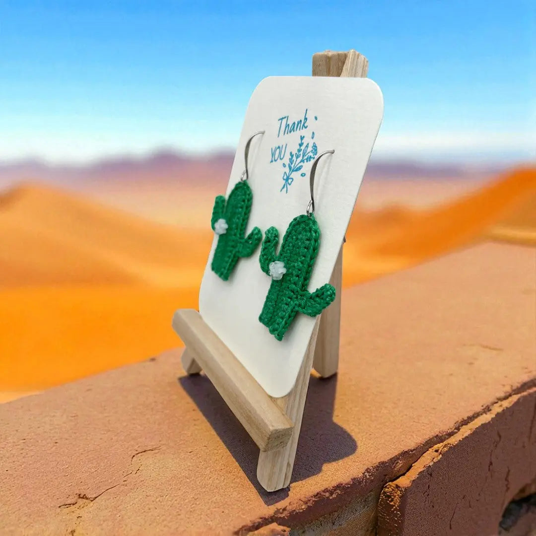 Cactus earrings in (#2) Tangles & Twine