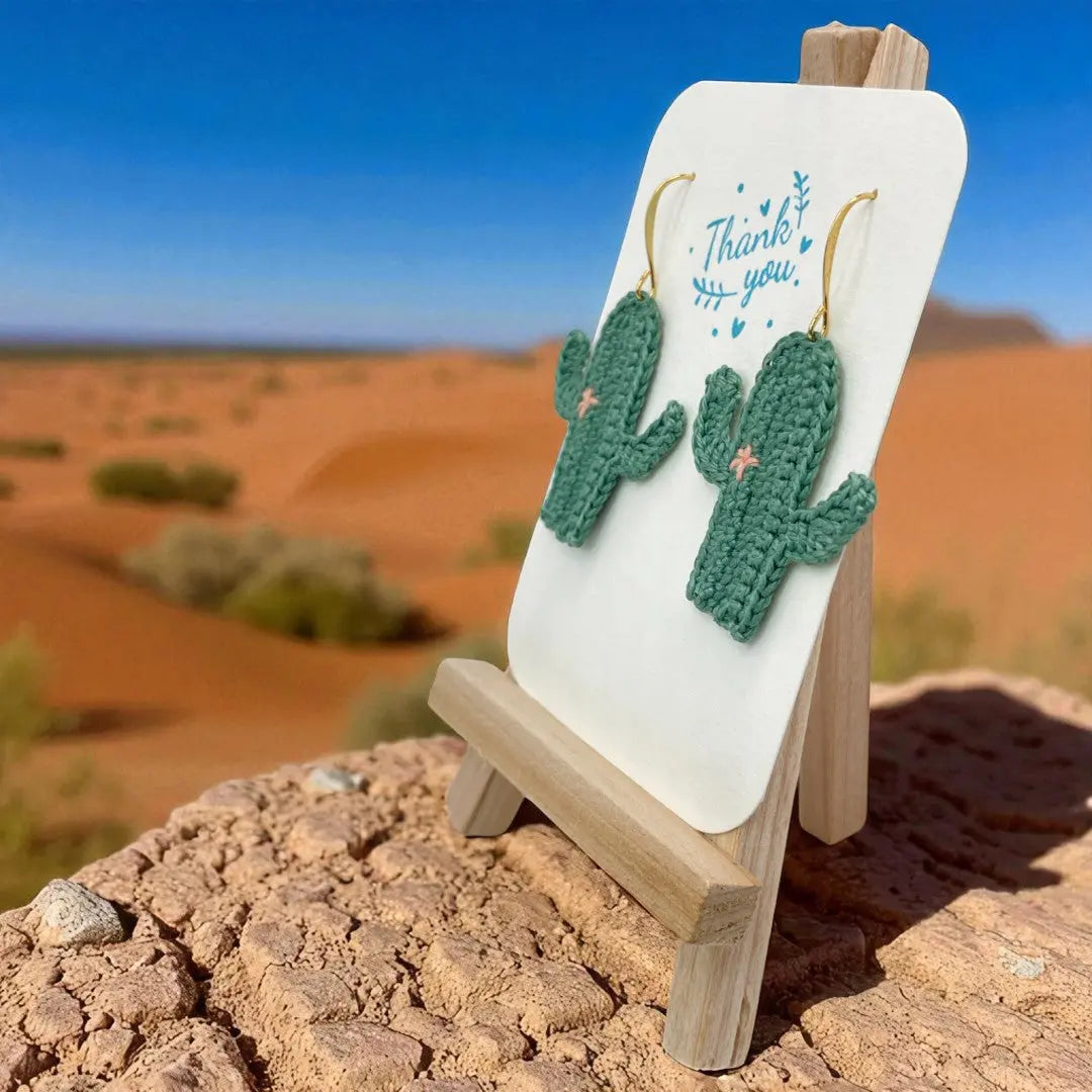 Cactus earrings (#3) Tangles & Twine
